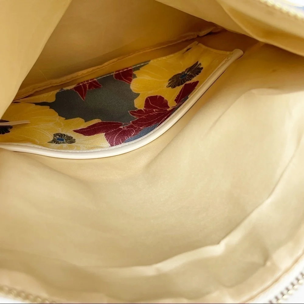 RACHEL PALLY Ivory Blue Floral Clutch Handbag